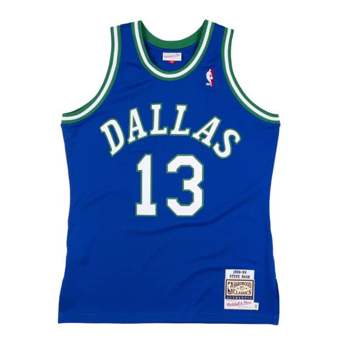 Steve Nash #13 Dallas Mavericks Mitchell & Ness 1998-99 Hardwood Classic Swingman Jersey - Blue