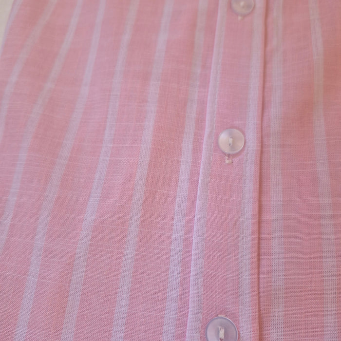 Stripey 100% Crisp Cotton Shirt-Pale Pink