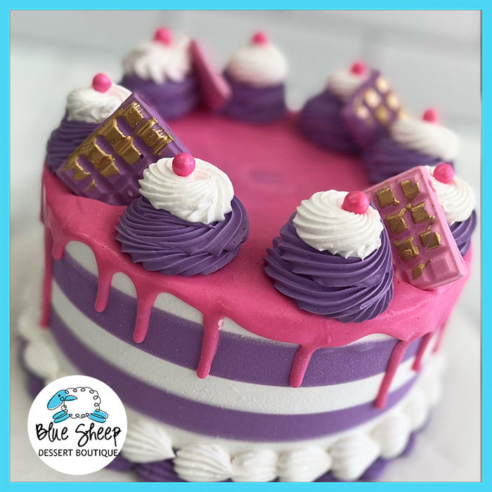 sweet stripes ice cream cake
