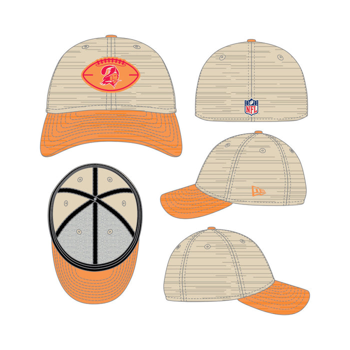 Tampa Bay Buccaneers New Era 2024 Sideline Historic 39THIRTY Flex Hat - Stone/ Orange