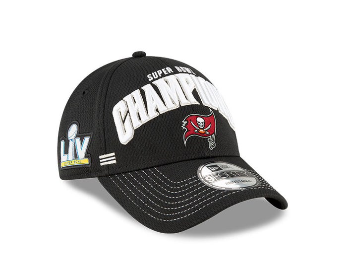 Tampa Bay Buccaneers New Era Black Super Bowl LV Champions - Locker Room 9FORTY Snapback Adjustable Hat