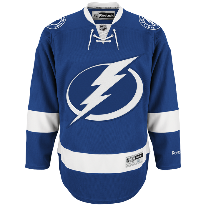Tampa Bay Lightning Premier Home Replica Reebok Blue Jersey