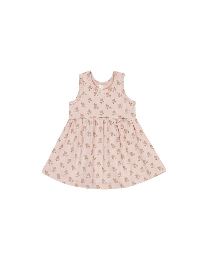 Tank Dress in Bubble Gum w/ Roses