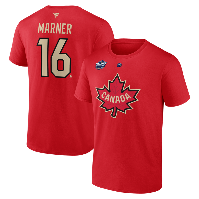 Team Canada 4 Nations Face-Off 2025 #16 Mitch Marner Fanatics T-Shirt