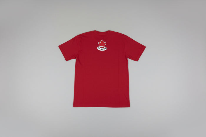 Team Canada Mitchell & Ness Half-Leaf Logo T-Shirt - Red