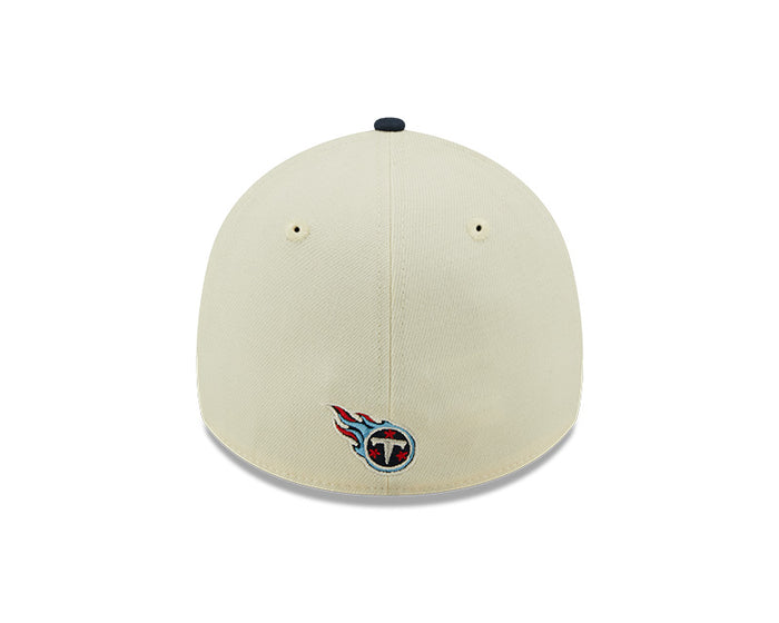Tennessee Titans 2022 Sideline New Era Cream/Navy - 39THIRTY 2-Tone Flex Hat