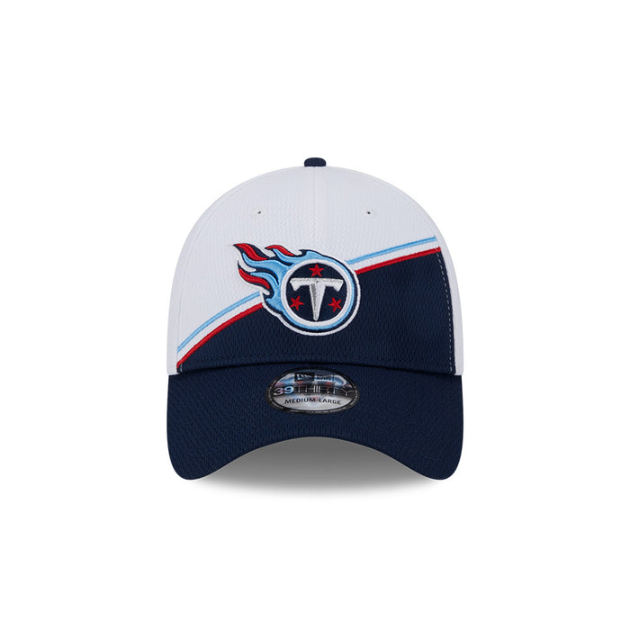 Tennessee Titans New Era 2023 Sideline 39THIRTY Flex Hat - White/Navy