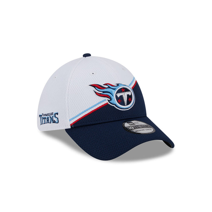 Tennessee Titans New Era 2023 Sideline 39THIRTY Flex Hat - White/Navy