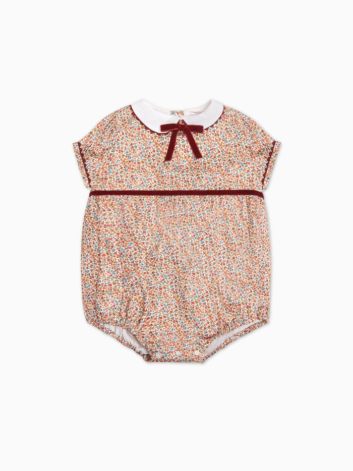 Terracotta Floral Melina Baby Girl Romper