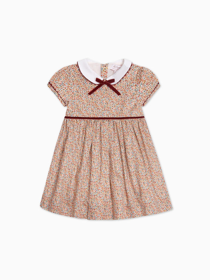 Terracotta Floral Melina Girl Dress