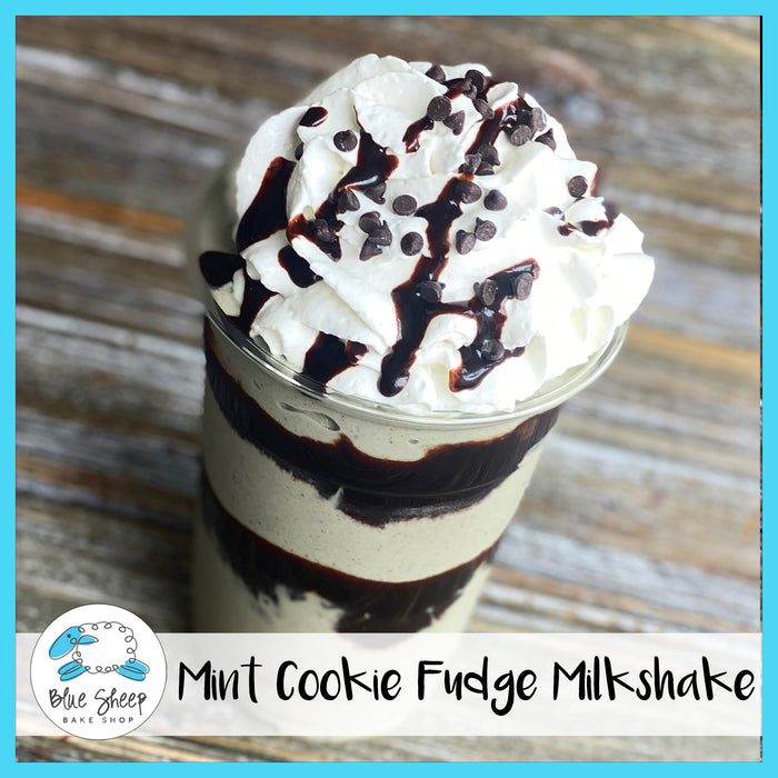 mint cookie fudge milkshake