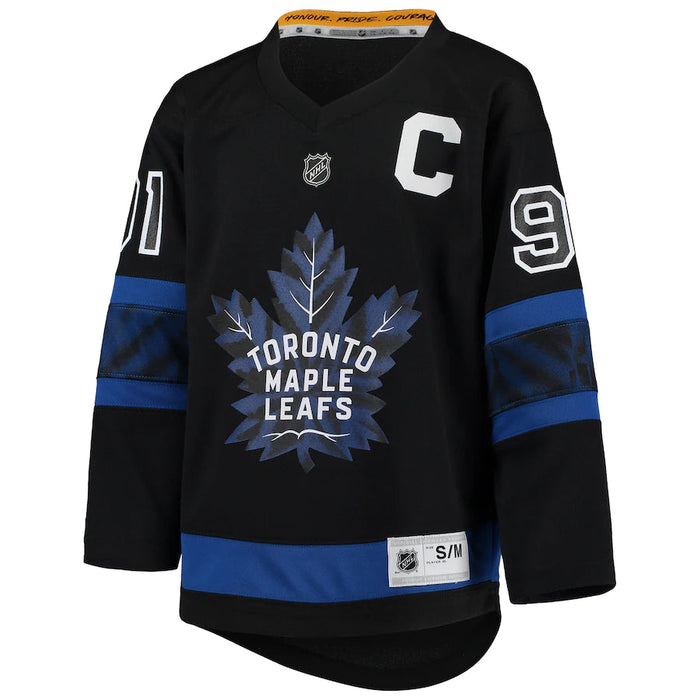 Toddler Toronto Maple Leafs John Tavares #91 Alternate Premier Reversible Jersey - Flip