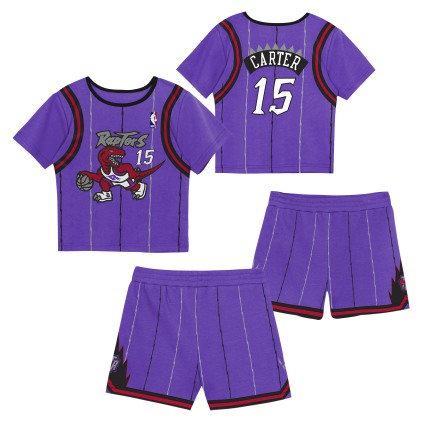 Toddler Toronto Raptors Vince Carter #15 Mitchell & Ness 2 Pack Pyjama set (Shorts & Shirt)