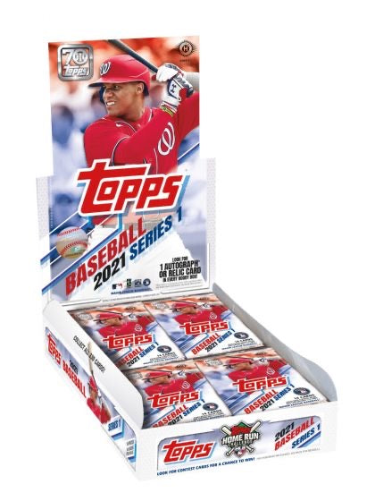 Topps Baseball 2021 Series 1 Hobby - 14 Cards Per Pack