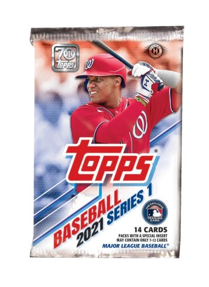 Topps Baseball 2021 Series 1 Hobby - 14 Cards Per Pack