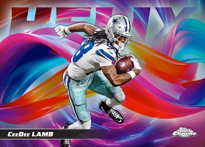 Topps Chrome 2025 NFL Football Trading Cards Pack (4 Cards)