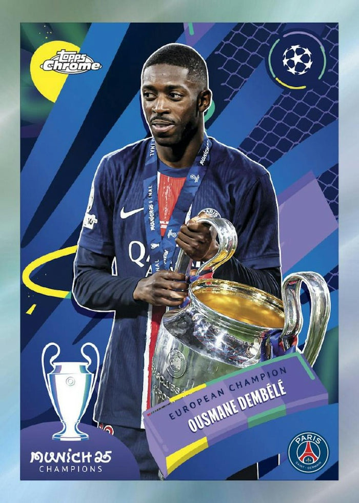 Topps Chrome 2025/26 UEFA Club Competitions Official Trading Cards - 4 Card per pack