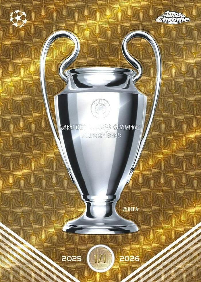 Topps Chrome 2025/26 UEFA Club Competitions Official Trading Cards - 4 Card per pack