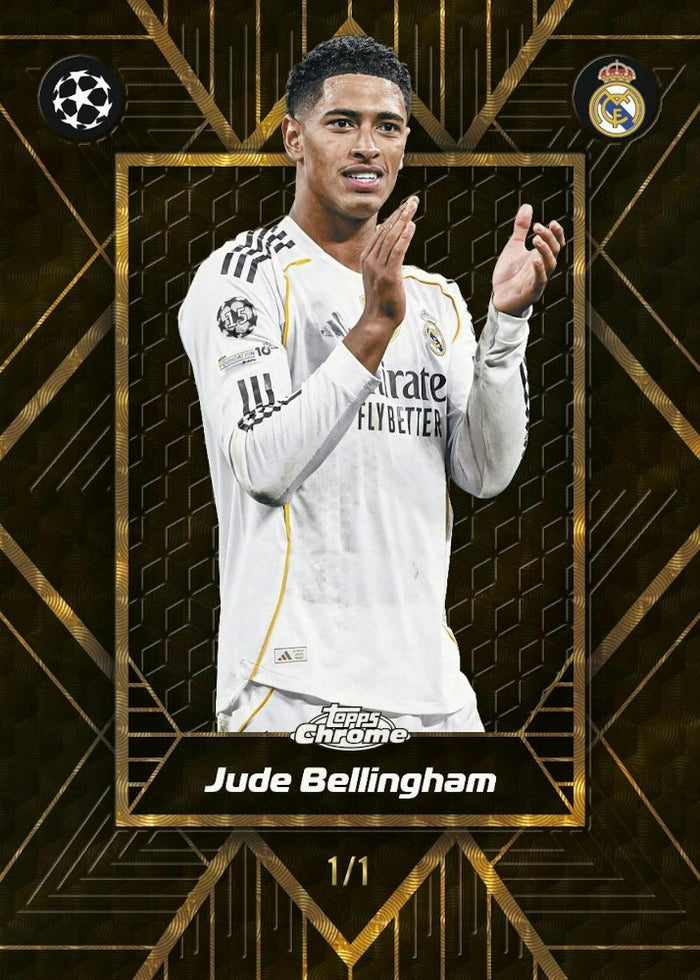 Topps Chrome 2025/26 UEFA Club Competitions Official Trading Cards - 4 Card per pack