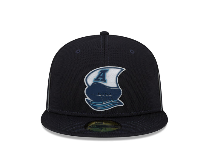 Toronto Argonauts CFL New Era Navy 2022 Sideline Official 59FIFTY Fitted Hat