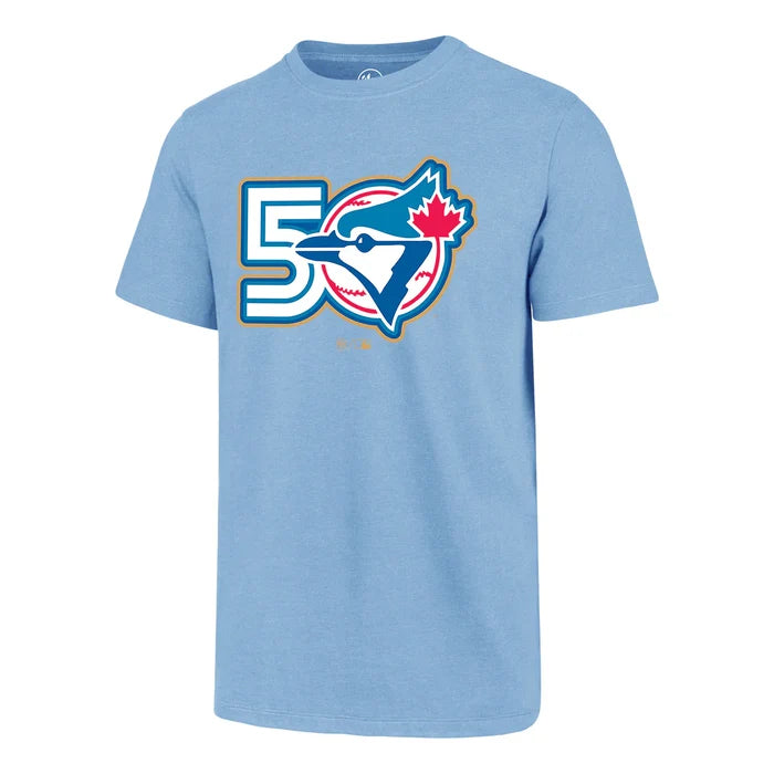 Toronto Blue Jays 47' Brand 50th Season Fan T-Shirt - Light Blue