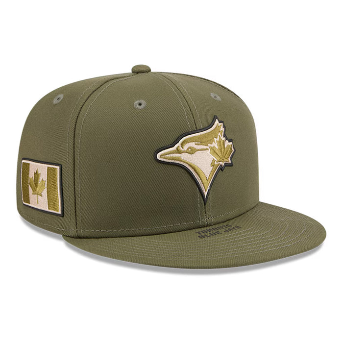 Toronto Blue Jays Armed Forces Day 2026 On-Field New Era 59FIFTY Fitted Hat - Olive
