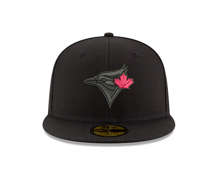 Toronto Blue Jays Black/Red Blackout 59fifty Fitted Hat