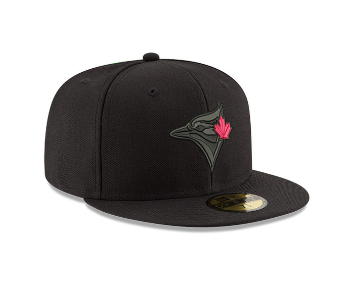 Toronto Blue Jays Black/Red Blackout 59fifty Fitted Hat