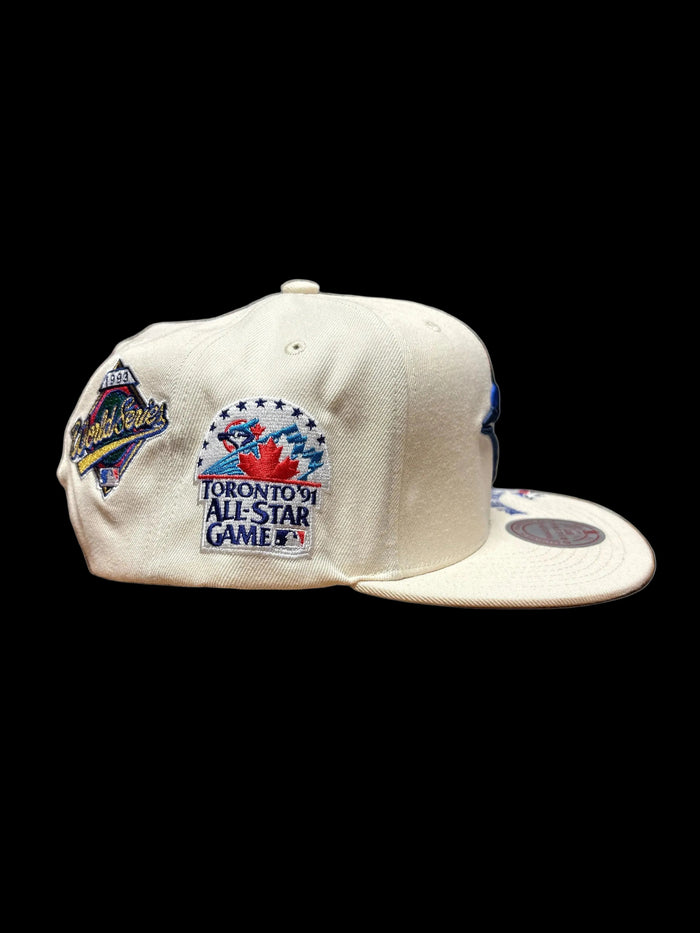 Toronto Blue Jays Historic Mitchell & Ness MLB Adjustable A-Frame Hat - Cream