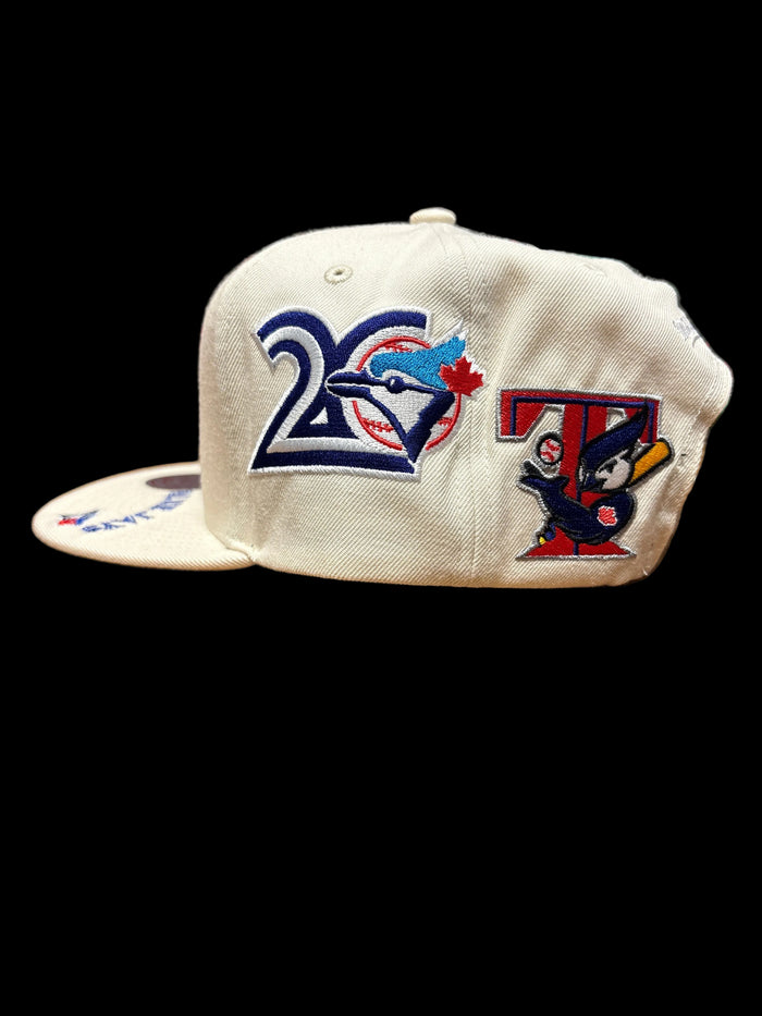 Toronto Blue Jays Historic Mitchell & Ness MLB Adjustable A-Frame Hat - Cream