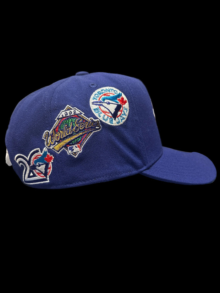 Toronto Blue Jays Mitchell & Ness Historic Pro Pinch Structured Fit Snapback Hat - Blue