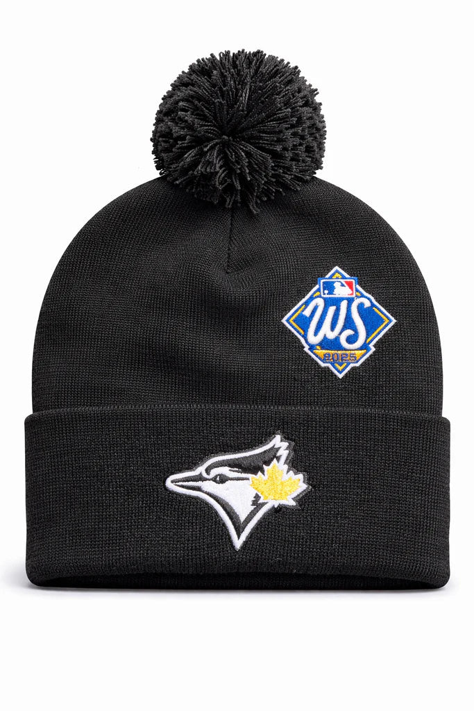 Toronto Blue Jays Mitchell & Ness MLB 2025 World Series Knit Pom Toque - Black