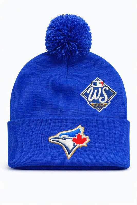 Toronto Blue Jays Mitchell & Ness MLB 2025 World Series Knit Pom Toque - Blue
