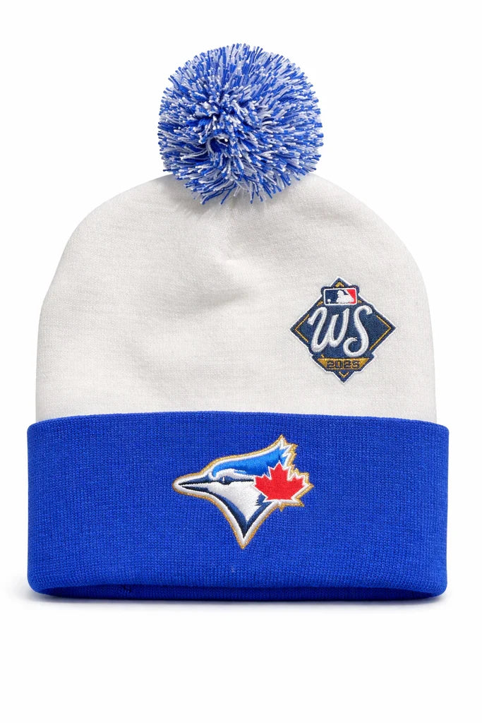 Toronto Blue Jays Mitchell & Ness MLB 2025 World Series Knit Pom Toque - White