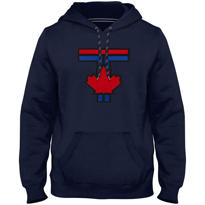 Toronto Blue Jays MLB Express Twill City Connect Logo Hoodie - Navy - T Leaf