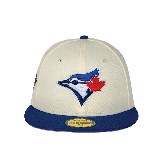 Toronto Blue Jays New Era 2-Tone Cream - 50th Season Anniversary 59FIFTY Fitted Hat with Embroidered Patch