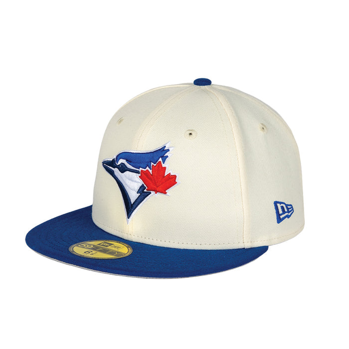 Toronto Blue Jays New Era 2-Tone Cream - 50th Season Anniversary 59FIFTY Fitted Hat with Embroidered Patch