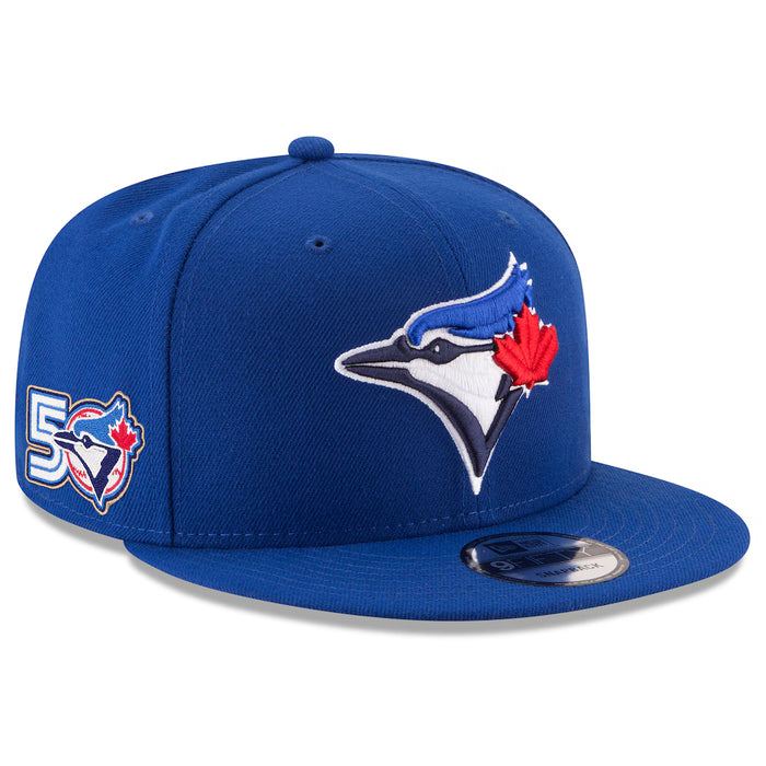 Toronto Blue Jays New Era 50th Season Anniversary On-Field 9FIFTY SnapBack Hat - Rush Blue