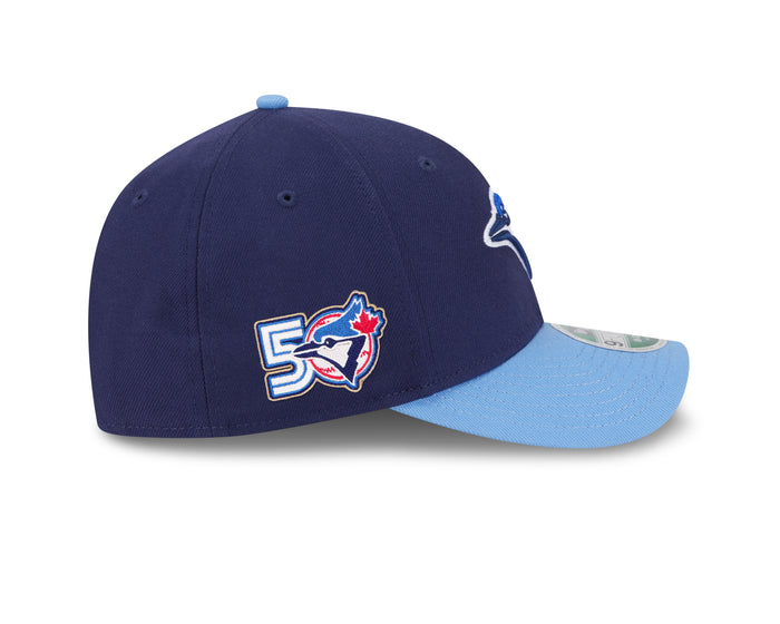 Toronto Blue Jays New Era 50th Season Anniversary On-Field 9FORTY 2-Tone Navy A-Frame SnapBack Hat