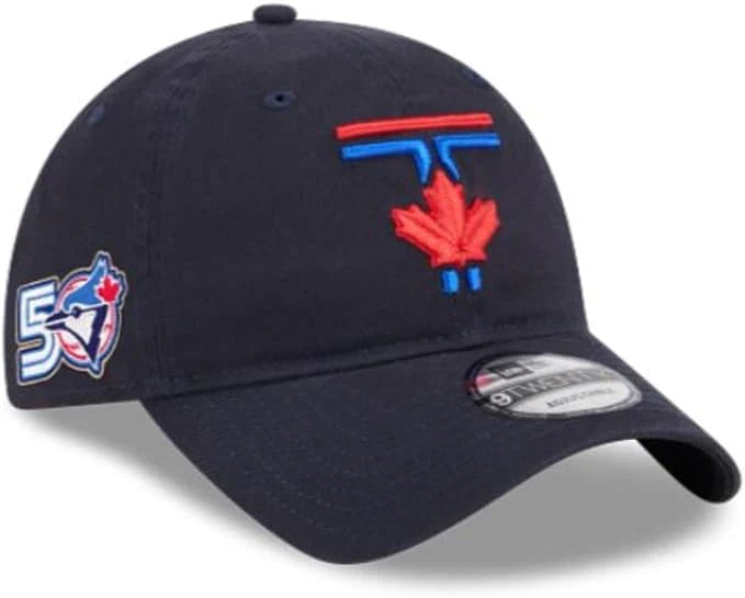 Toronto Blue Jays New Era 50th Season Anniversary On-Field 9TWENTY City Connect Navy Adjustable Hat