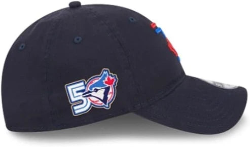Toronto Blue Jays New Era 50th Season Anniversary On-Field 9TWENTY City Connect Navy Adjustable Hat