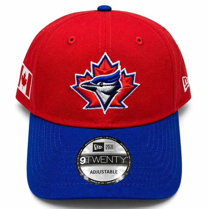 Toronto Blue Jays New Era Canada Day On-Field 9TWENTY Adjustable Hat - Two Tone Red/Blue