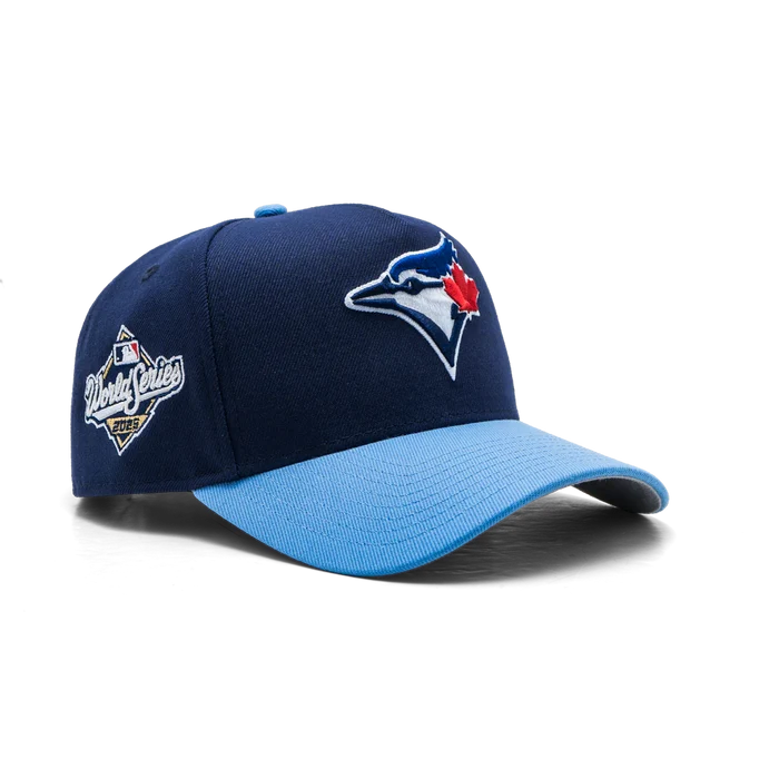 Toronto Blue Jays New Era World Series On-Field 9FORTY Alt 4 TwoTone Midnight Blue A-Frame SnapBack Hat