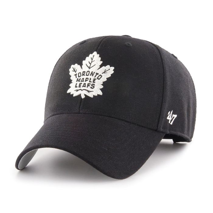 Toronto Maple Leafs Black White Clean Up '47 Brand Adjustable Hat