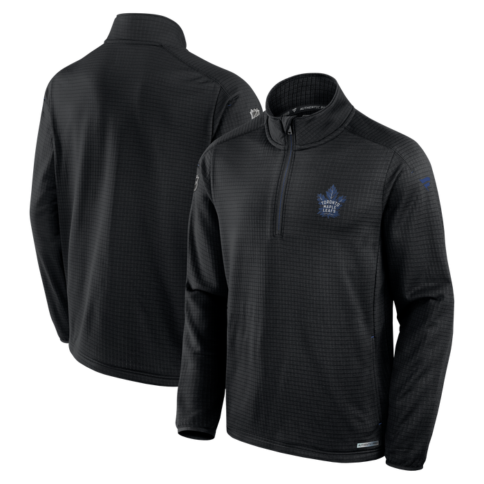 Toronto Maple Leafs Fanatics Branded Authentic Pro Black - 1/4 Zip