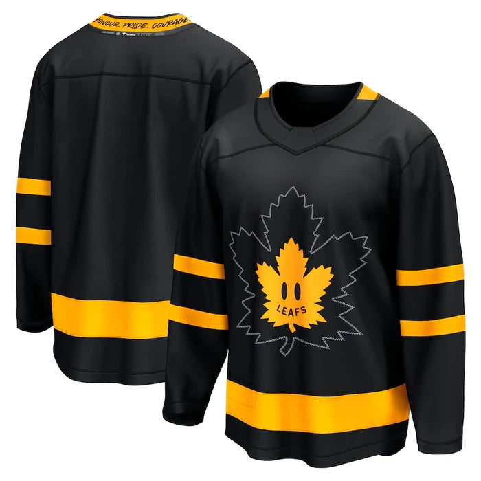 Toronto Maple Leafs Fanatics Branded Black - Alternate Premier Breakaway Reversible Jersey - Flip