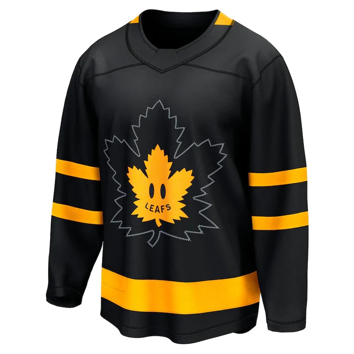 Toronto Maple Leafs Fanatics Branded Black - Alternate Premier Breakaway Reversible Jersey - Flip