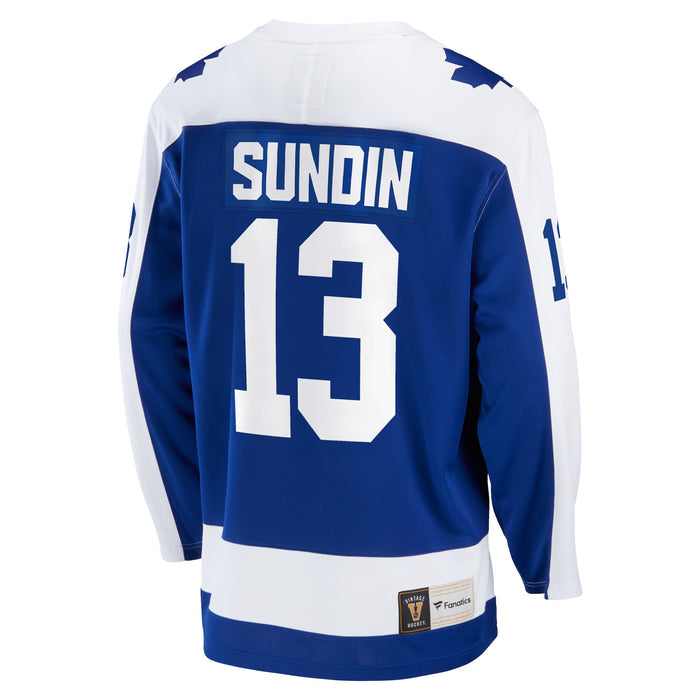Toronto Maple Leafs Mats Sundin #13 Fanatics Branded Blue Premier Breakaway Retired Player - Jersey