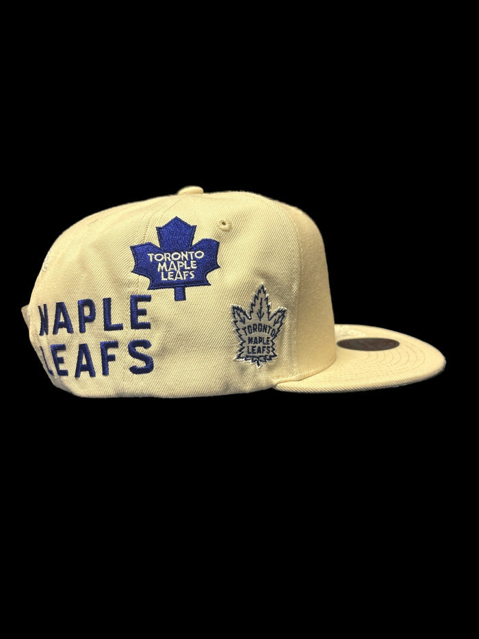 Toronto Maple Leafs Mitchell & Ness Historic Original Structured Fit Snapback Hat - Cream