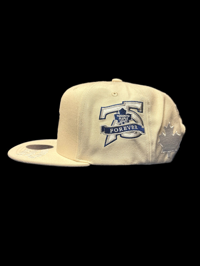 Toronto Maple Leafs Mitchell & Ness Historic Original Structured Fit Snapback Hat - Cream